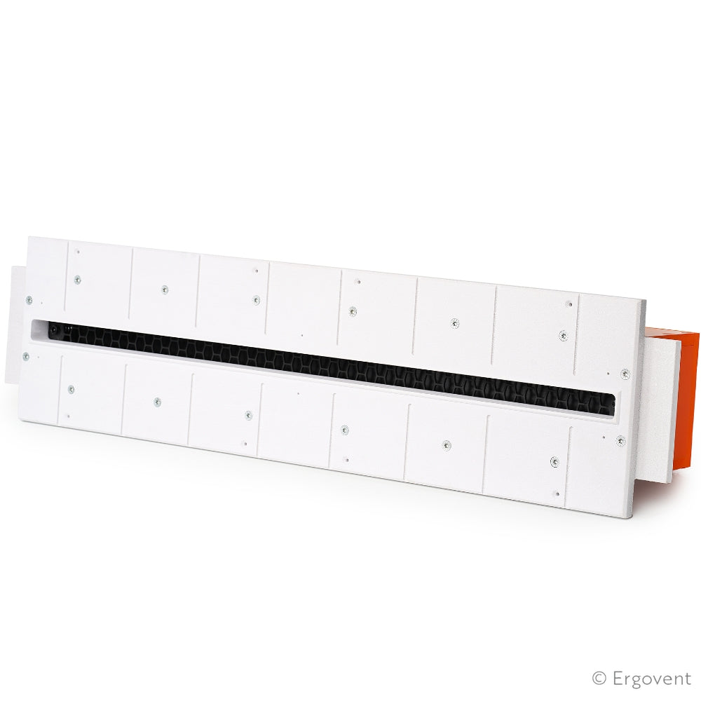 Grilă de ventilație încastrată în rigips Ergovent, LINEO 600 vertical, 75mm - OVIX - Găsești soluții de încălzire, răcire și ventilare, toate integrate și controlabile dintr-o singură platformă.