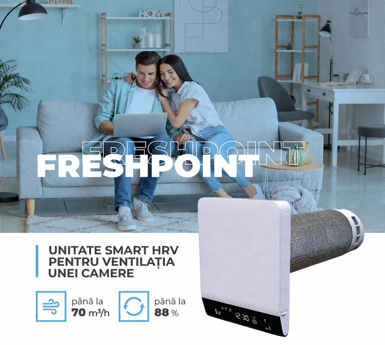 Recuperator Caldură BLAUBERG FRESHPOINT 160-E 70m3/h