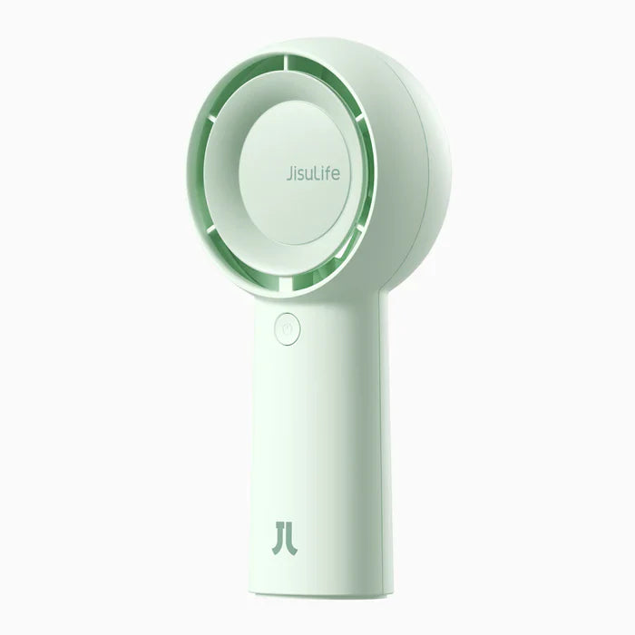 Ventilator portabil de mână JISULIFE, Life5 Plus, autonomie 3-15h, baterie 4000mAh, 5 viteze, încărcare rapidă, Verde mentă - OVIX - Găsești soluții de încălzire, răcire și ventilare, toate integrate și controlabile dintr-o singură platformă.