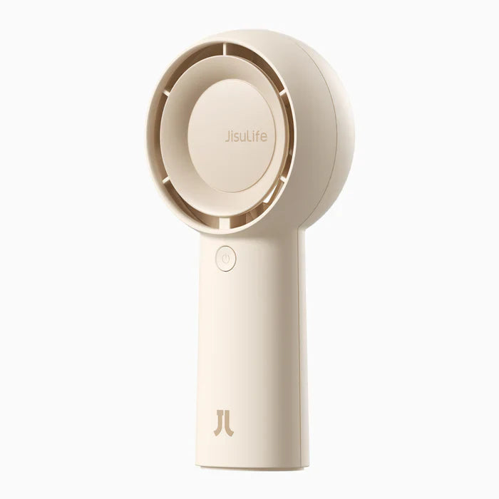 Ventilator portabil de mână JISULIFE, Life5 Plus, autonomie 3-15h, baterie 4000mAh, 5 viteze, încărcare rapidă, Bej - OVIX - Găsești soluții de încălzire, răcire și ventilare, toate integrate și controlabile dintr-o singură platformă.