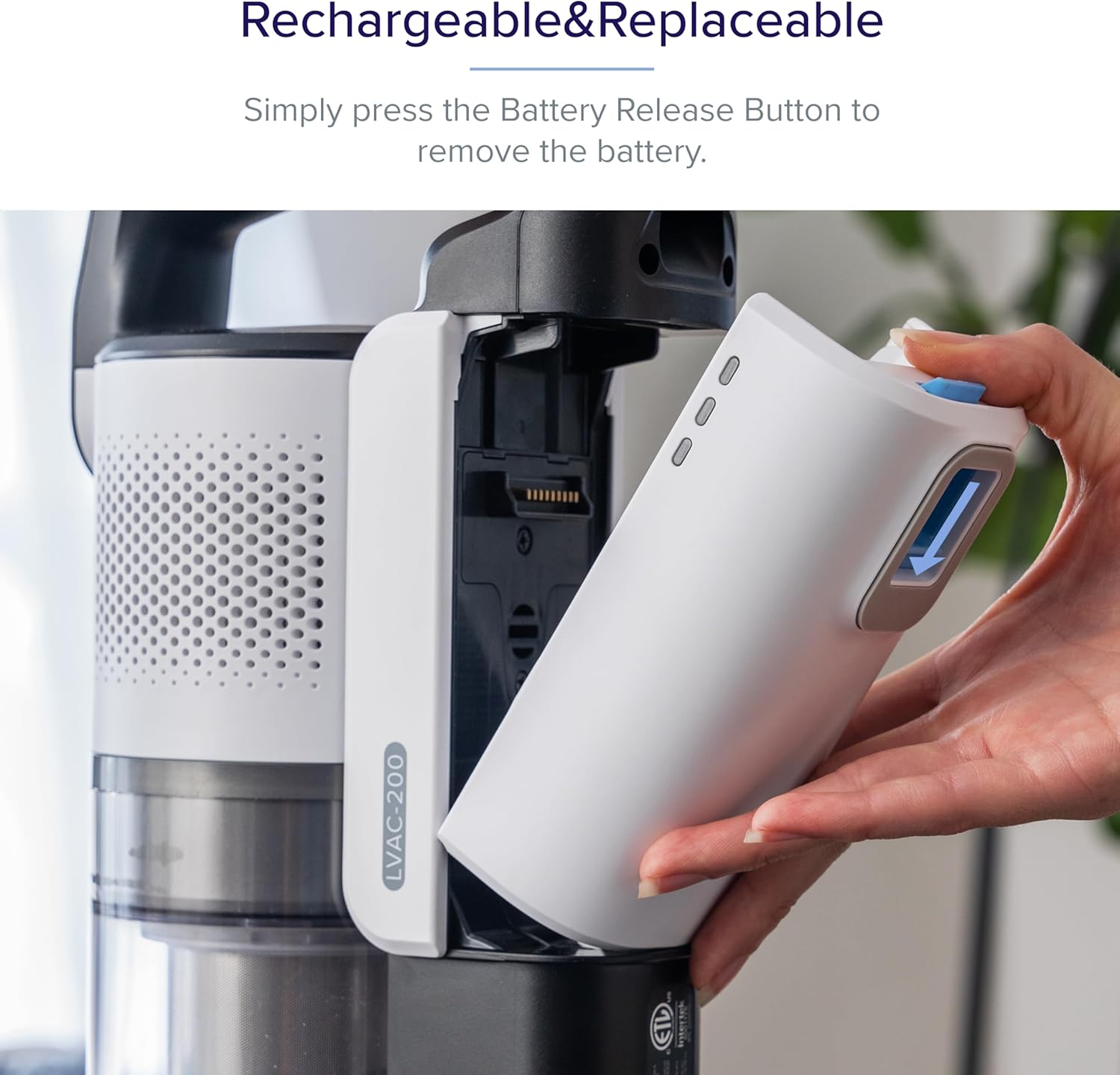 Acumulator pentru Aspirator vertical fara fir LEVOIT V200, ALB, 2200mAh