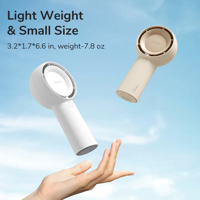 Ventilator portabil de mână JISULIFE, Life5 Plus, autonomie 3-15h, baterie 4000mAh, 5 viteze, încărcare rapidă, Alb - OVIX - Găsești soluții de încălzire, răcire și ventilare, toate integrate și controlabile dintr-o singură platformă.