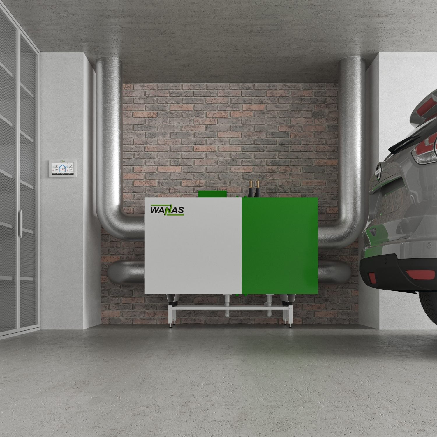 Centrala de Ventilație cu recuperare de căldură 4 în 1 Wanas Combo 830 Prestige cu baterie pe freon și agregat Midea, Smart, Funcție Ventilație, Umidificare, Încălzire și Răcire