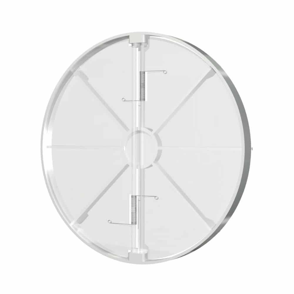 Clapeta antiretur pentru ventilator baie Ø125mm, plastic Alb - OVIX - Găsești soluții de încălzire, răcire și ventilare, toate integrate și controlabile dintr-o singură platformă.