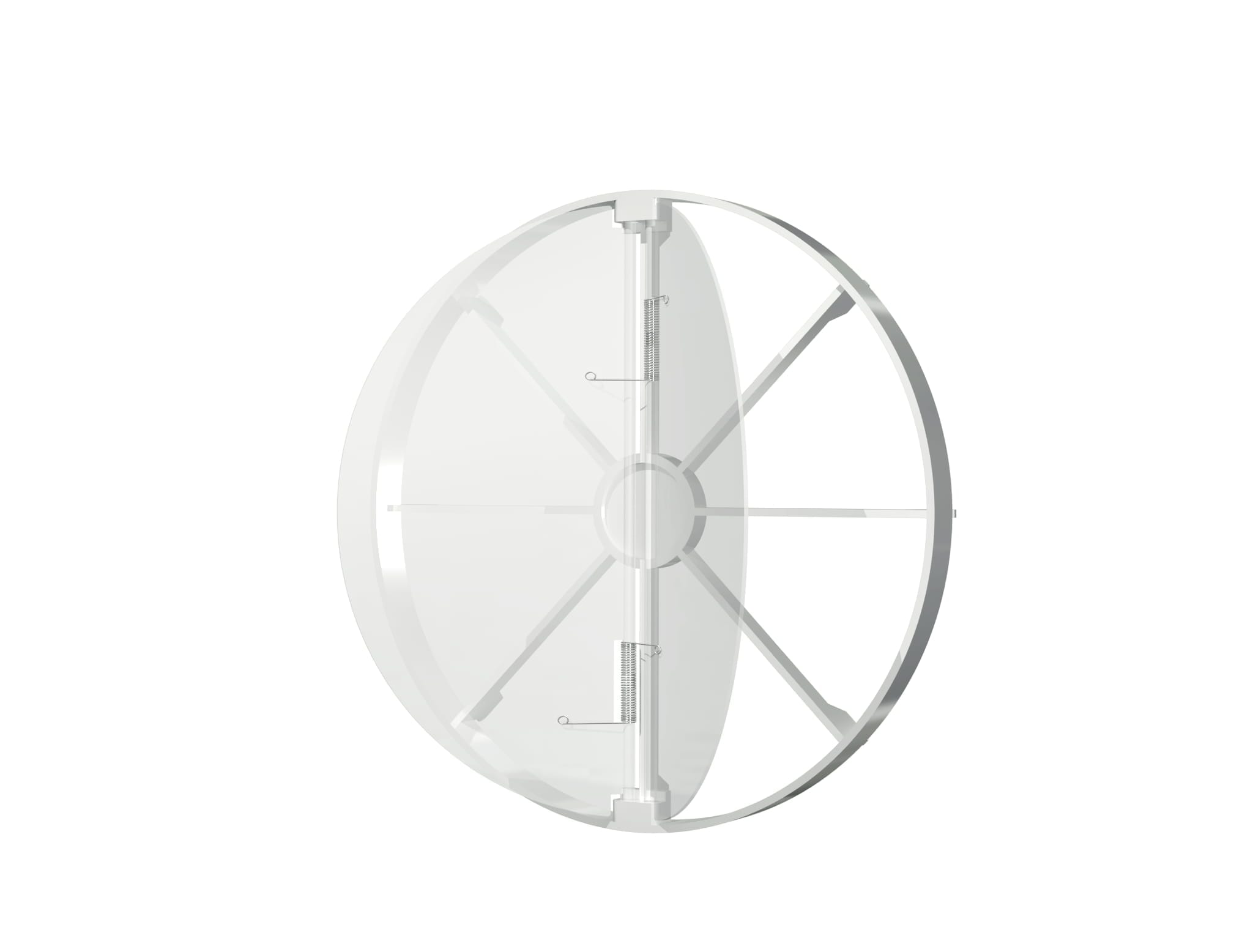 Clapeta antiretur pentru ventilator baie Ø125mm, plastic Alb - OVIX - Găsești soluții de încălzire, răcire și ventilare, toate integrate și controlabile dintr-o singură platformă.