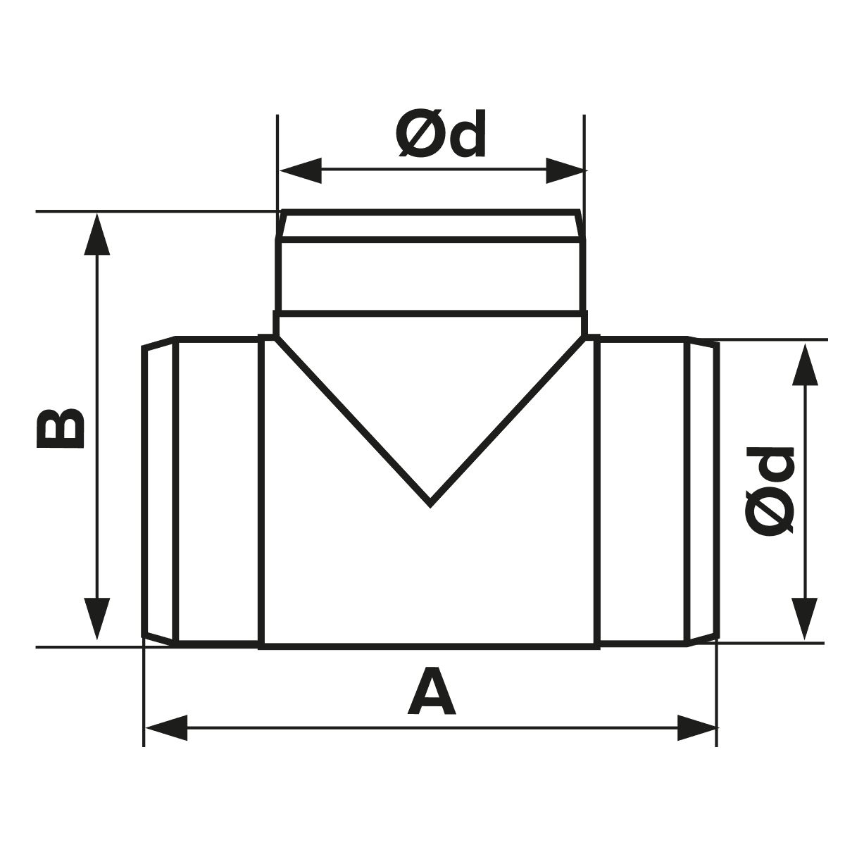 TEU TUBULATURA, 160/160mm, PVC - OVIX - Găsești soluții de încălzire, răcire și ventilare, toate integrate și controlabile dintr-o singură platformă.