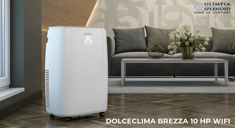 Aer condiționat portabil Olimpia Splendid DOLCECLIMA BREZZA 10 HP WIFI, 10.000 BTU - OVIX - Găsești soluții de încălzire, răcire și ventilare, toate integrate și controlabile dintr-o singură platformă.