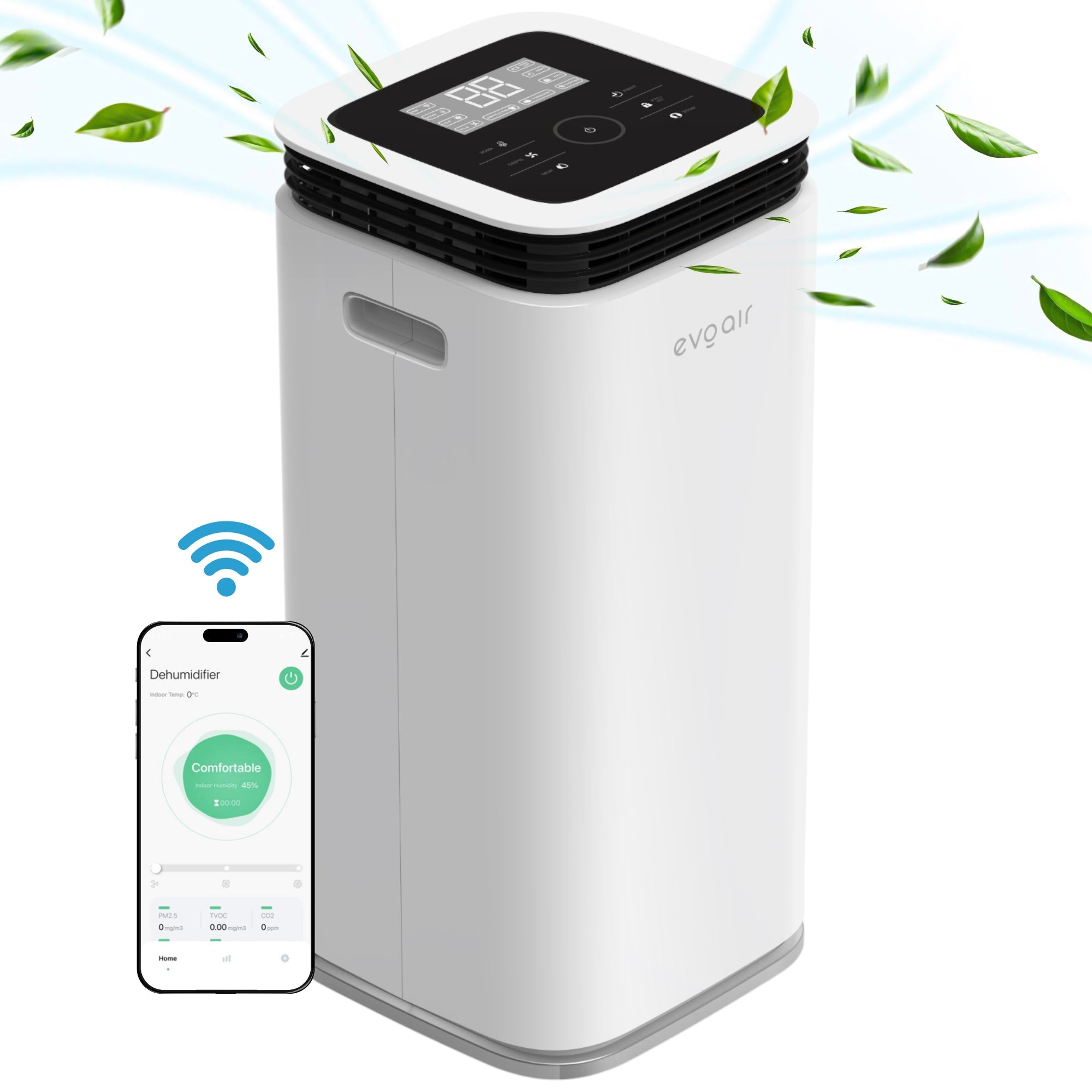Dezumidificator evoair, FlexiDry 22 Smart, 22l/24h Senzor de Umiditate, Functie Ionizare, Uscare Rufe, Rezervor 4.5l, Alb - OVIX - Găsești soluții de încălzire, răcire și ventilare, toate integrate și controlabile dintr-o singură platformă.