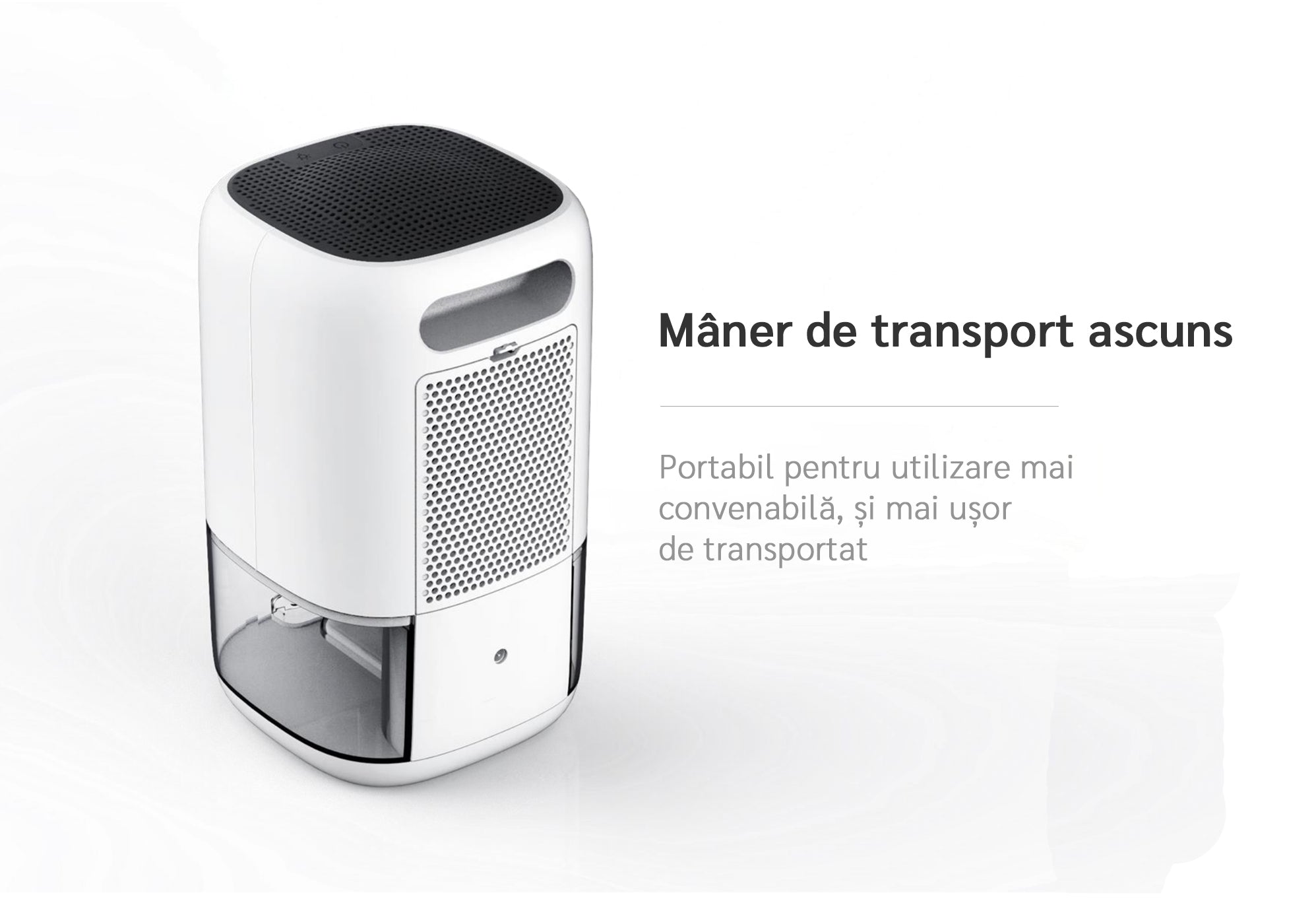 Dezumidificator aer Evoair HUMIX300, 300ml/24h, Silentios, Lumina Ambientală în 7 culori, Rezervor 1l, Alb - OVIX - Găsești soluții de încălzire, răcire și ventilare, toate integrate și controlabile dintr-o singură platformă.
