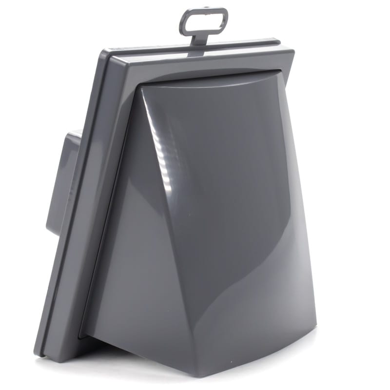 Grila ventilatie Ø125 patrata 150x150 cu flansa si clapeta antiretur, Grey - OVIX - Găsești soluții de încălzire, răcire și ventilare, toate integrate și controlabile dintr-o singură platformă.
