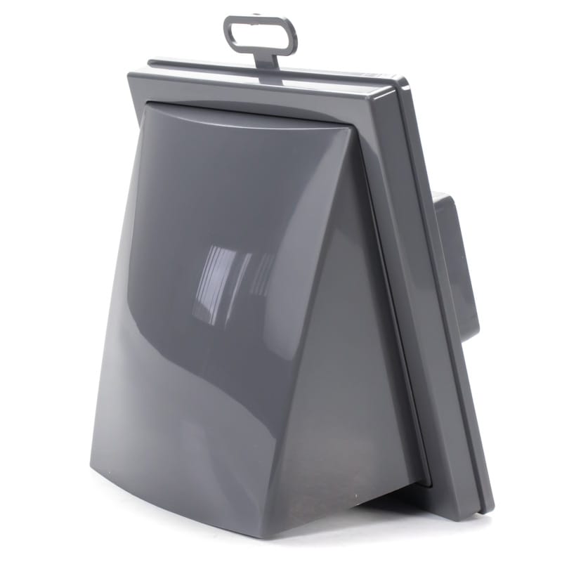 Grila ventilatie Ø125 patrata 150x150 cu flansa si clapeta antiretur, Grey - OVIX - Găsești soluții de încălzire, răcire și ventilare, toate integrate și controlabile dintr-o singură platformă.