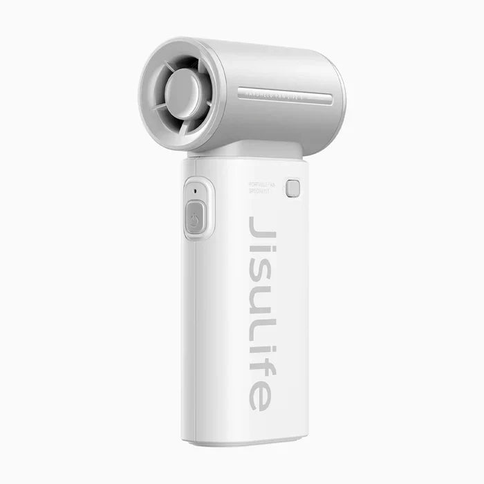 Ventilator portabil de mână JISULIFE, Life9, autonomie 2-12h, baterie 3600mAh, 5 viteze, încărcare rapidă, Gri deschis - OVIX - Găsești soluții de încălzire, răcire și ventilare, toate integrate și controlabile dintr-o singură platformă.