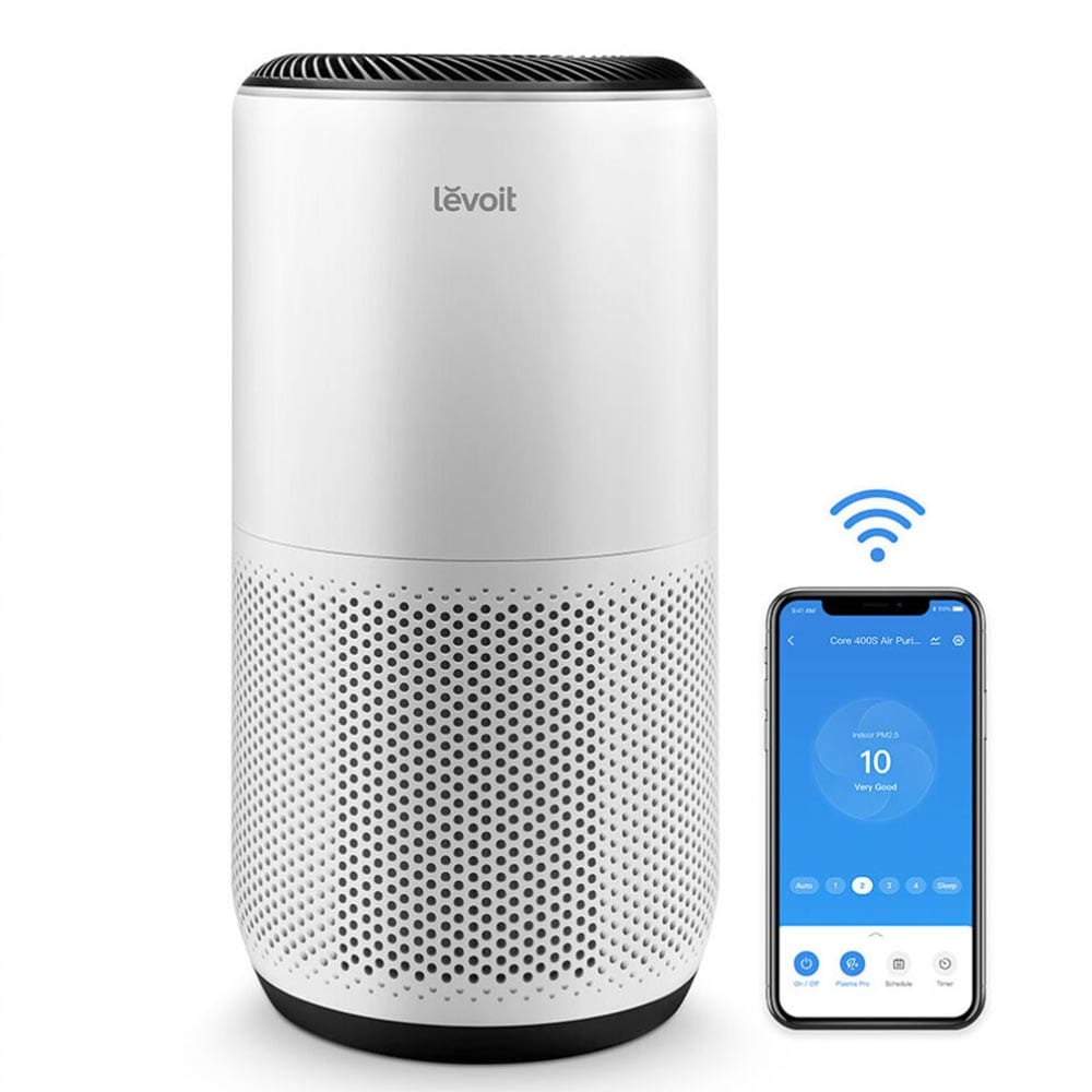 Purificator de aer Smart Levoit Core 400S Wi-Fi, Filtru 3 in 1 True HEPA, Carbon Activ, Senzor Calitate Aer, Mod Auto, Alexa, Google Home, Panou Comanda Touch Screen, Control Remote, Alb - OVIX - Găsești soluții de încălzire, răcire și ventilare, toate integrate și controlabile dintr-o singură platformă.