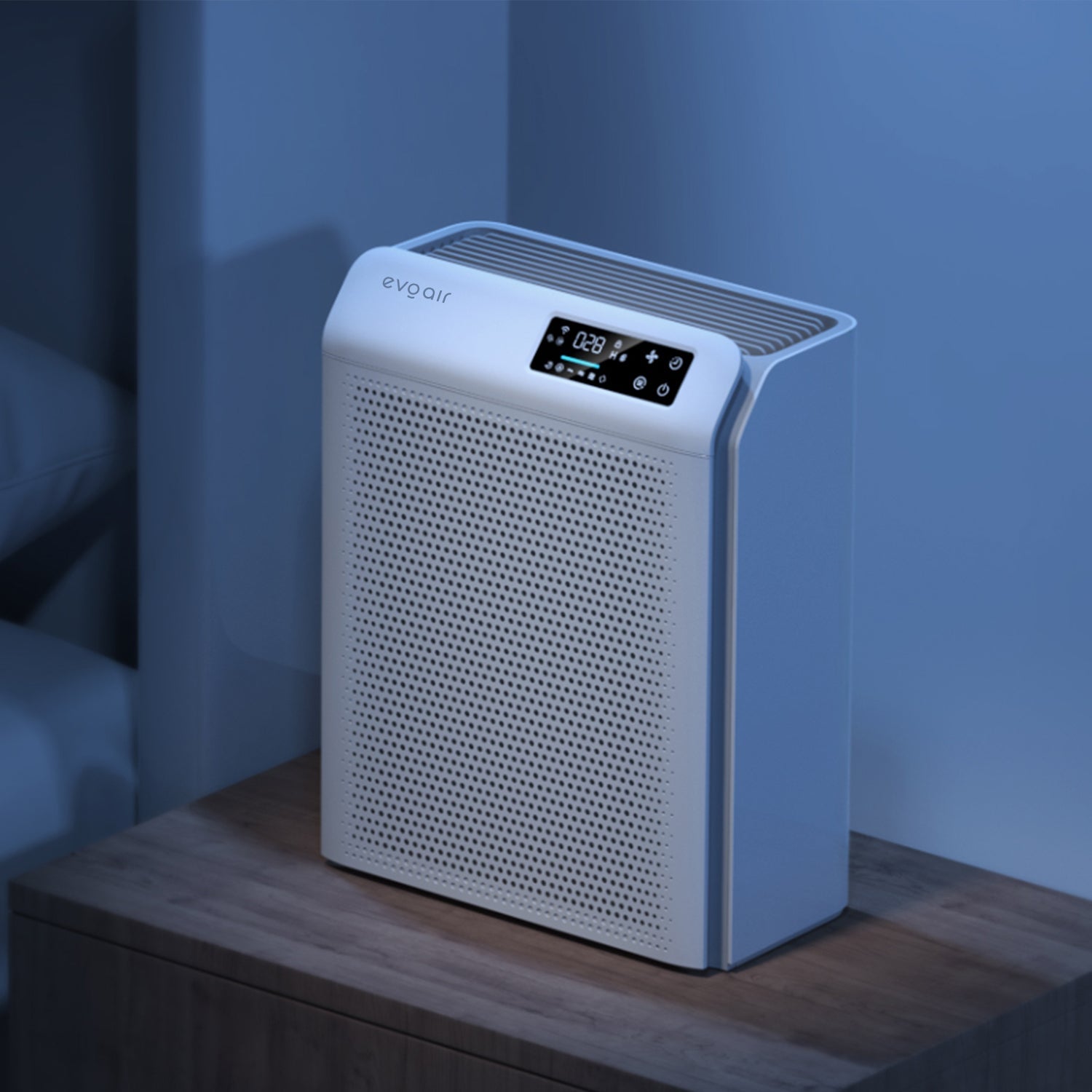Purificator de aer Evoair HOMI P300, CADR 300m³/h, WI-FI, Filtru True Hepa, Mod Auto, Lampa UV, Ionizare, 6 Moduri Functionare, Senzor Calitate Aer, Alb - OVIX - Găsești soluții de încălzire, răcire și ventilare, toate integrate și controlabile dintr-o singură platformă.
