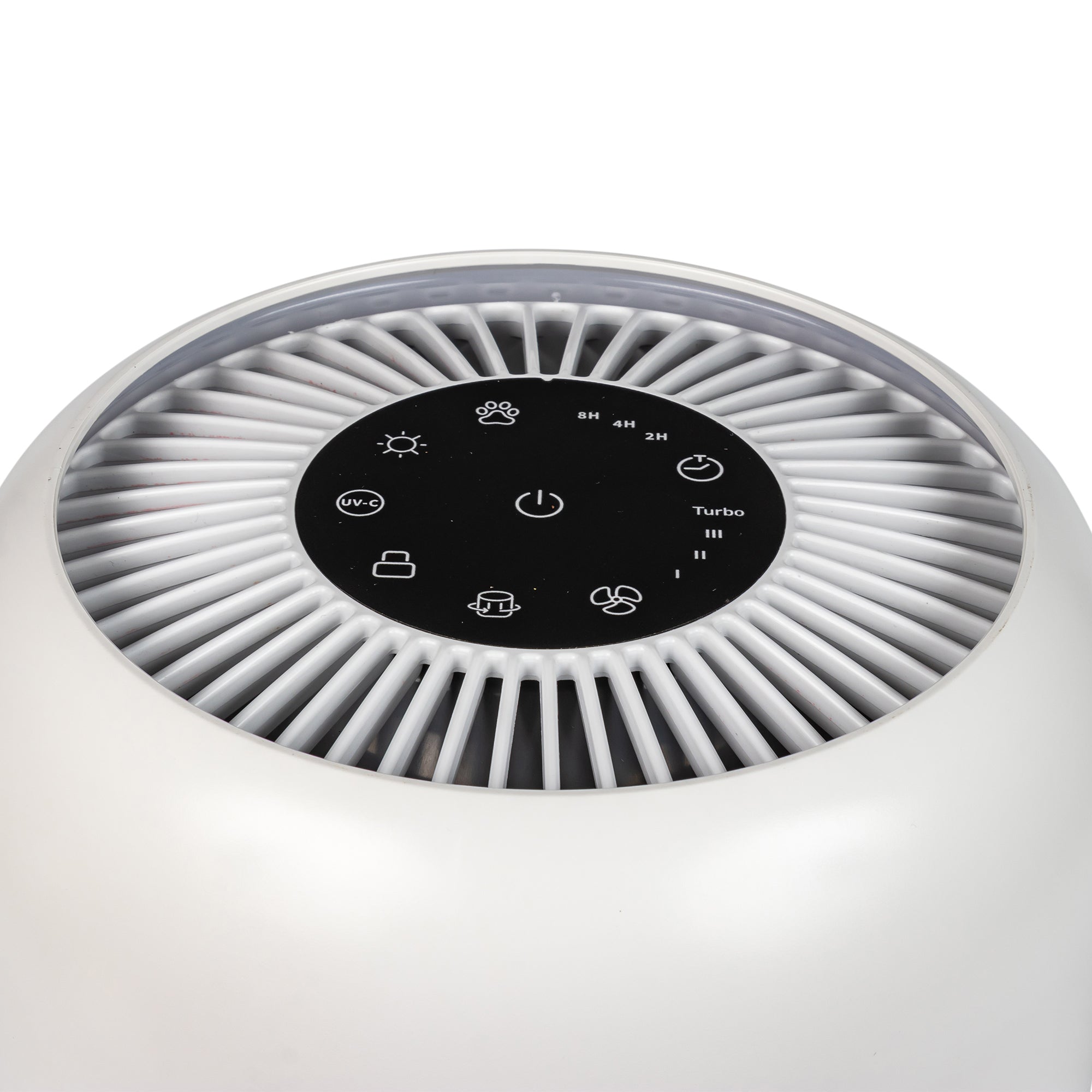 Purificator de aer Evoair, Yuvo, Lampă UV-C, Filtru 3in1, True Hepa, Carbon Activ, Pre-filtru, 4 viteze, Funcție Polen/Animale, Mod Noapte, Blocare Ecran, Lumină Ambientală, Alb - OVIX - Găsești soluții de încălzire, răcire și ventilare, toate integrate și controlabile dintr-o singură platformă.