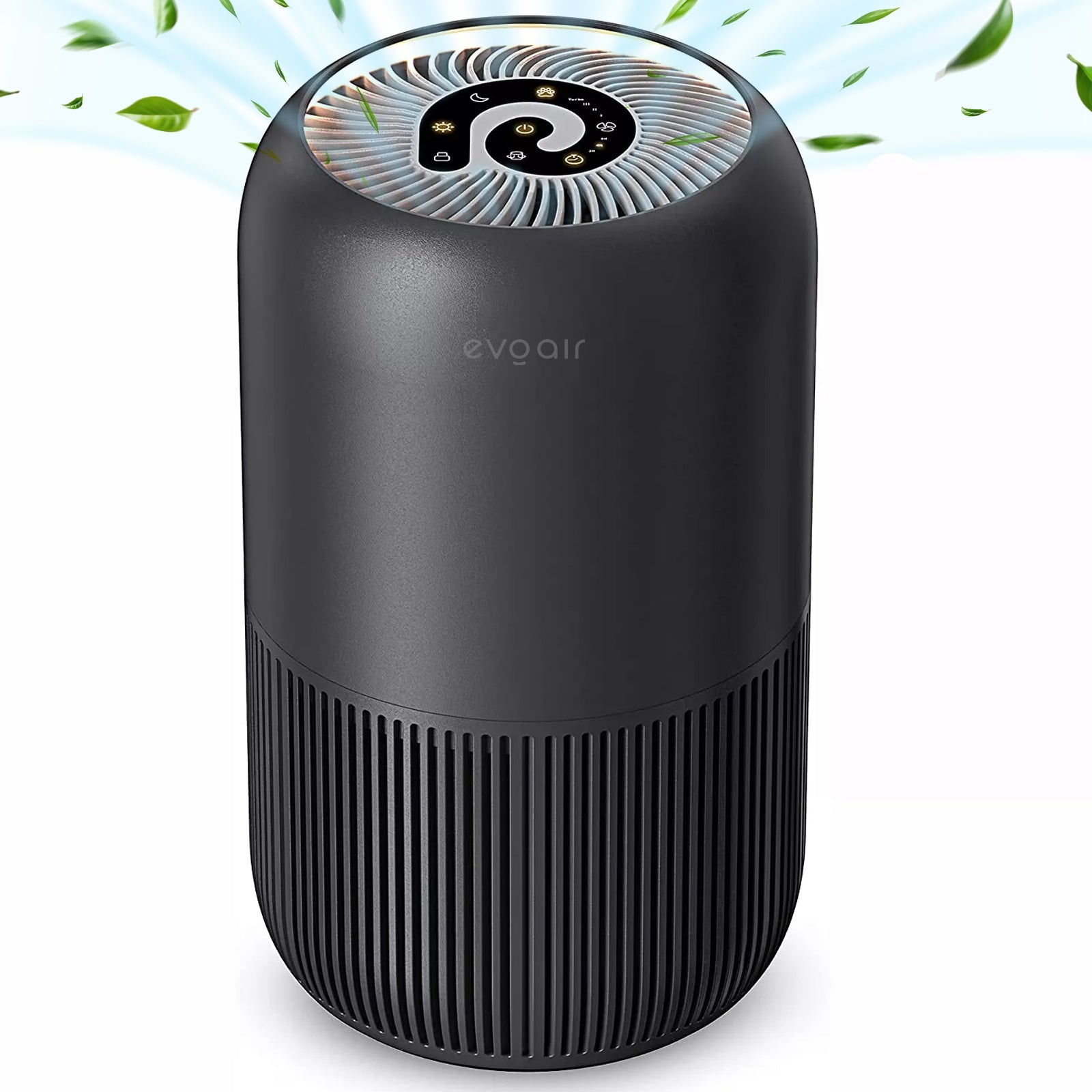 Purificator de aer Evoair, YuvoSpin, Lampă UV-C, Filtru 3in1, True Hepa, Carbon Activ, Pre-filtru, 4 viteze, Funcție Polen/Animale, Mod Noapte, Blocare Ecran, Lumină Ambientală, Negru - OVIX - Găsești soluții de încălzire, răcire și ventilare, toate integrate și controlabile dintr-o singură platformă.