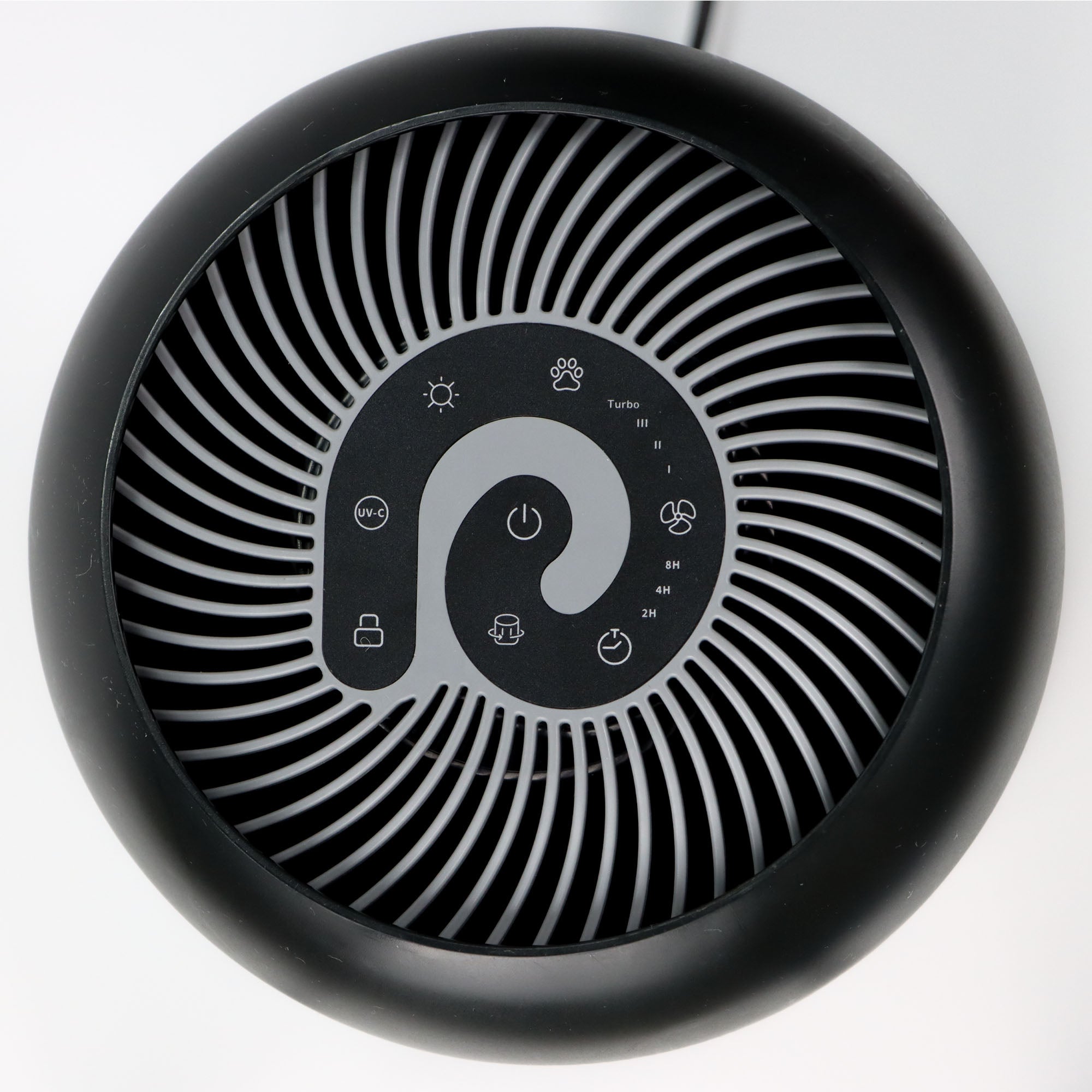 Purificator de aer Evoair, YuvoSpin, Lampă UV-C, Filtru 3in1, True Hepa, Carbon Activ, Pre-filtru, 4 viteze, Funcție Polen/Animale, Mod Noapte, Blocare Ecran, Lumină Ambientală, Negru - OVIX - Găsești soluții de încălzire, răcire și ventilare, toate integrate și controlabile dintr-o singură platformă.