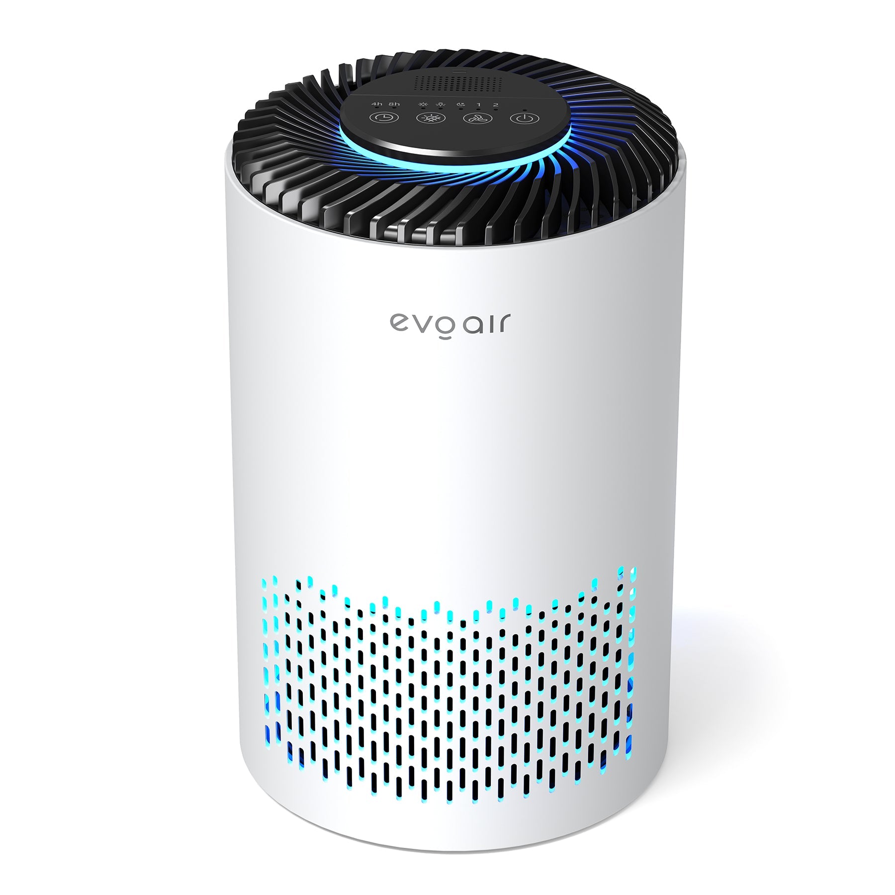 Resigilat! Purificator de aer Evoair Zuno, Filtru 3 in 1 True HEPA, Carbon Activ, Lampă UV, 3 viteze, Mod Noapte, Aromaterapie, Lumină Ambientală, Timer, Alb, Filtru Sigilat