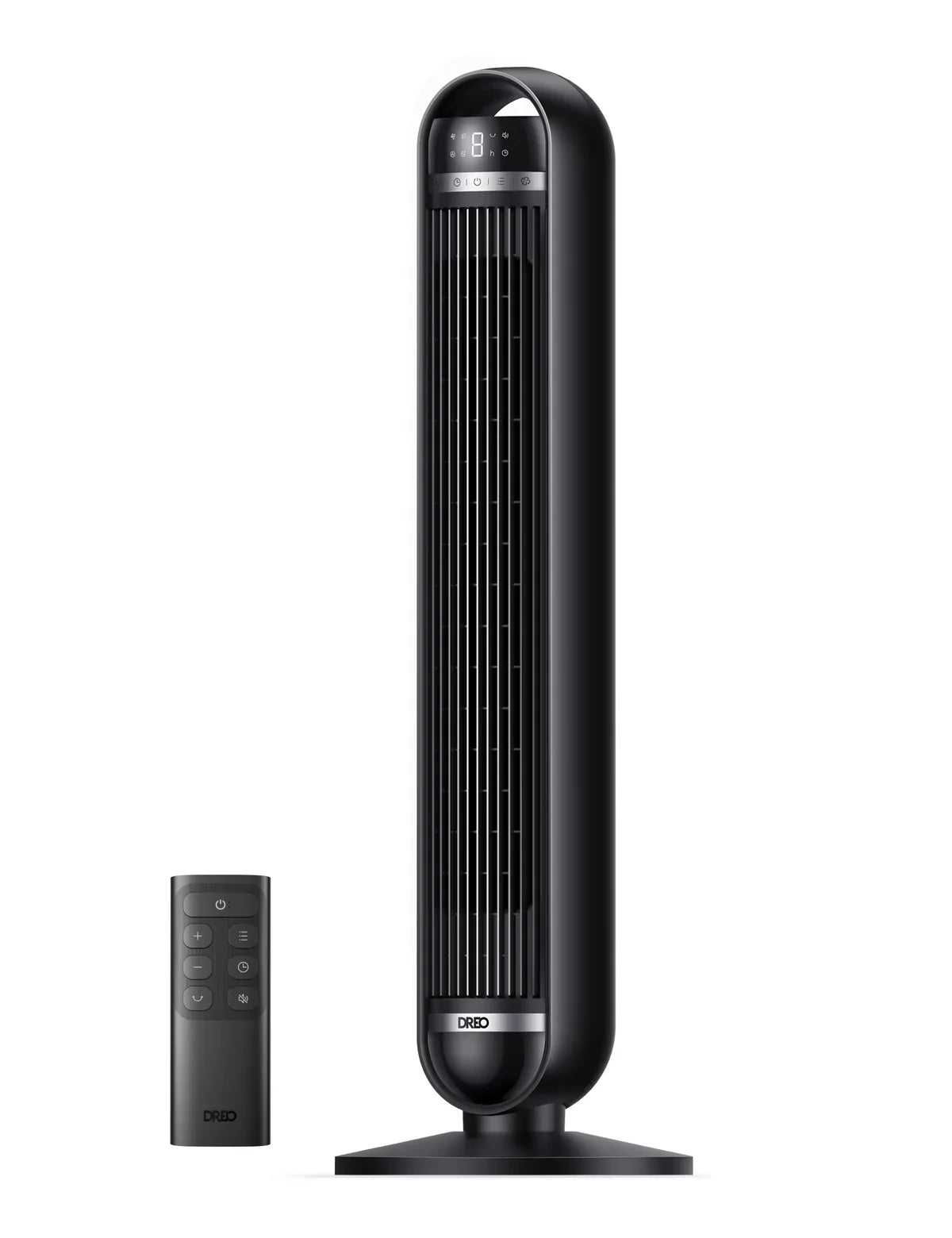 Ventilator Turn DREO Nomad DR-HTF014, 8 viteze, 4 functii, 92cm, oscilatie 90°, HyperSilent 25dB, telecomanda, negru - OVIX - Găsești soluții de încălzire, răcire și ventilare, toate integrate și controlabile dintr-o singură platformă.
