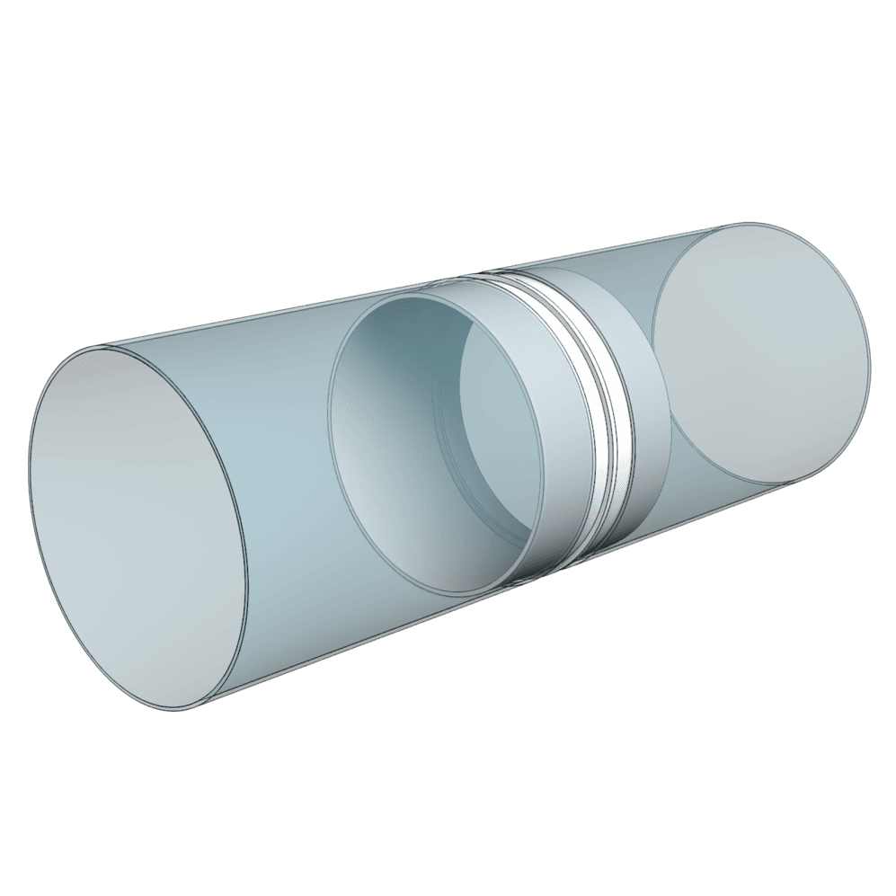 CONECTOR TUBULATURA, Ø100mm, PVC - OVIX - Găsești soluții de încălzire, răcire și ventilare, toate integrate și controlabile dintr-o singură platformă.