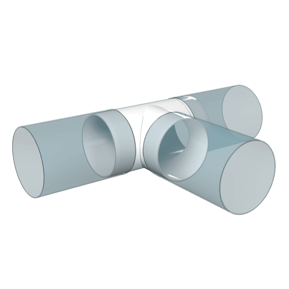 TEU TUBULATURA, 160/160mm, PVC - OVIX - Găsești soluții de încălzire, răcire și ventilare, toate integrate și controlabile dintr-o singură platformă.
