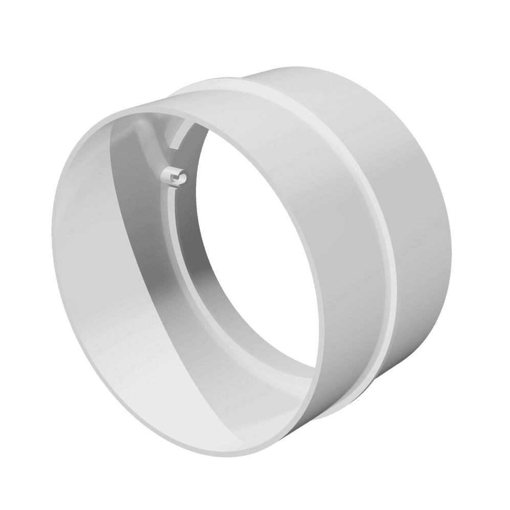 CONECTOR TUBULATURA, Ø100mm, PVC - OVIX - Găsești soluții de încălzire, răcire și ventilare, toate integrate și controlabile dintr-o singură platformă.