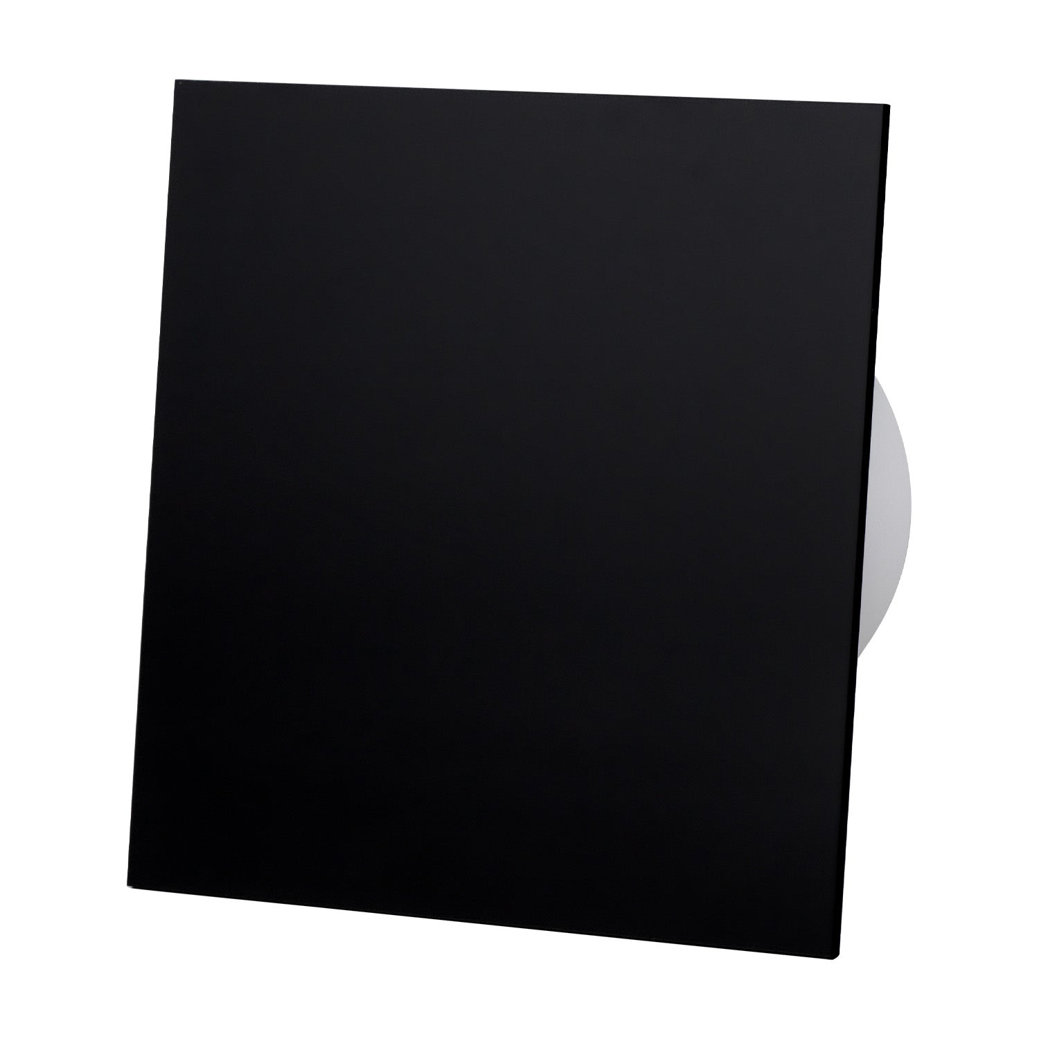 Ventilator baie dRim Ø100 S, Super Silent, Debit 93 m3/h, Panou plexi schimbabil, clapeta antiretur, Garantie 2 ani, Matt Black Negru