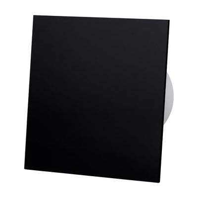 Ventilator baie dRim Ø100 S, Super Silent, Debit 93 m3/h, Panou plexi schimbabil, clapeta antiretur, Garantie 2 ani, Matt Black Negru - OVIX - Găsești soluții de încălzire, răcire și ventilare, toate integrate și controlabile dintr-o singură platformă.