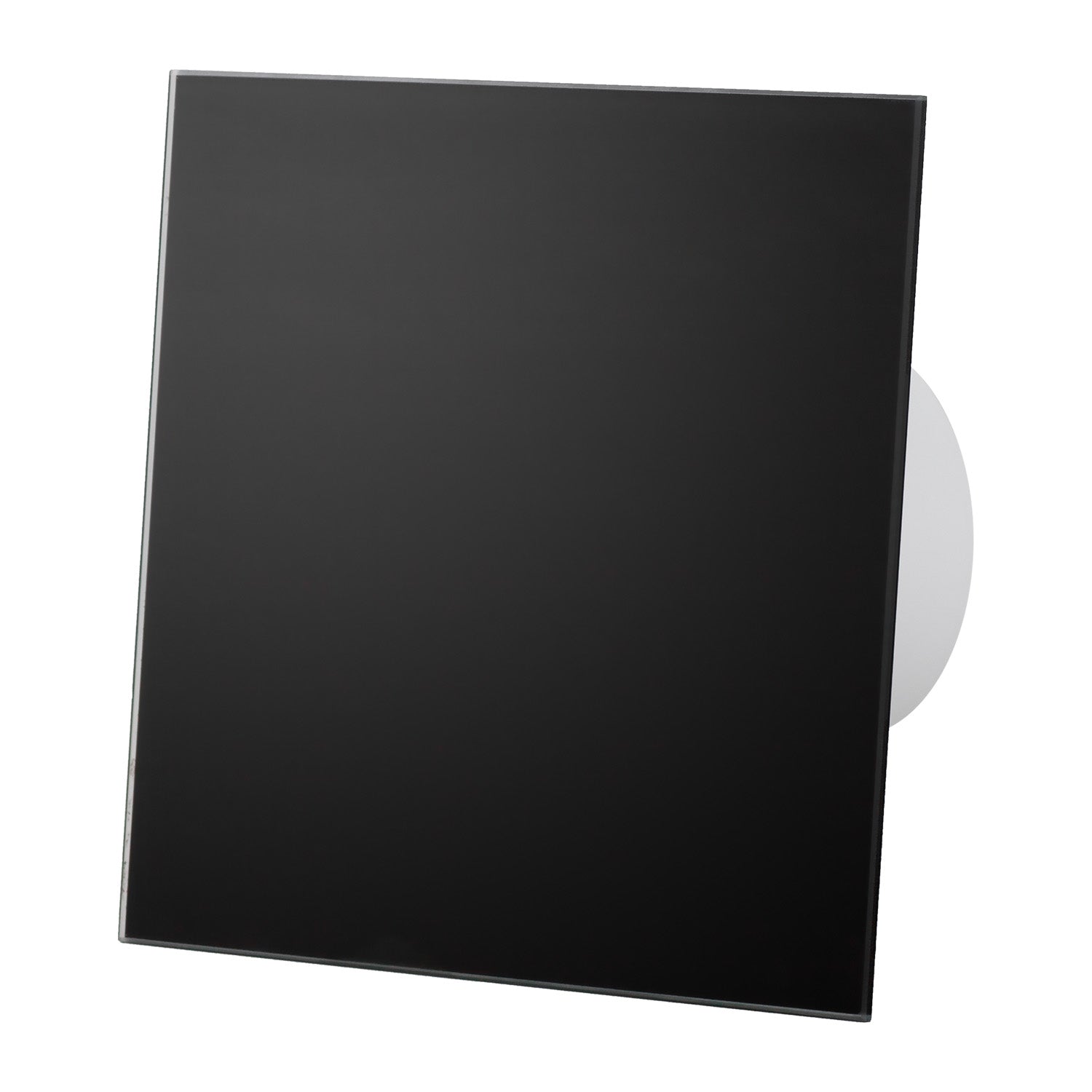 Ventilator baie dRim Ø100 TS, Super Silent, Timer, Debit 93 m3/h, Panou sticla schimbabil, clapeta antiretur, Garantie 2 ani, Matt Black Negru
