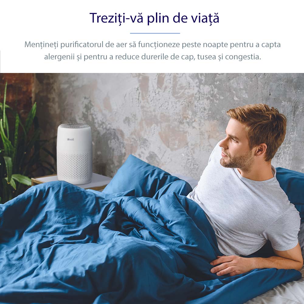 Purificator de aer Levoit Core Mini, Filtru 3 in 1 True HEPA, Panou Comanda Touch Screen, Alb - OVIX - Găsești soluții de încălzire, răcire și ventilare, toate integrate și controlabile dintr-o singură platformă.