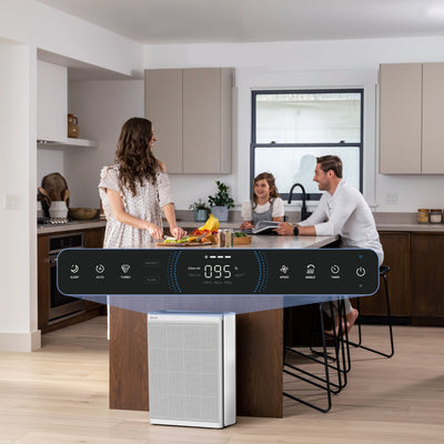 Purificator de aer Smart Levoit EverestAir Wi-Fi, Filtru True HEPA, Carbon Activ, Acoperire până la 100 m², Flux de Aer Multidirecțional, Mod Auto, Compatibil Alexa & Google Home, Touch Screen, Gri - OVIX - Găsești soluții de încălzire, răcire și ventilare, toate integrate și controlabile dintr-o singură platformă.