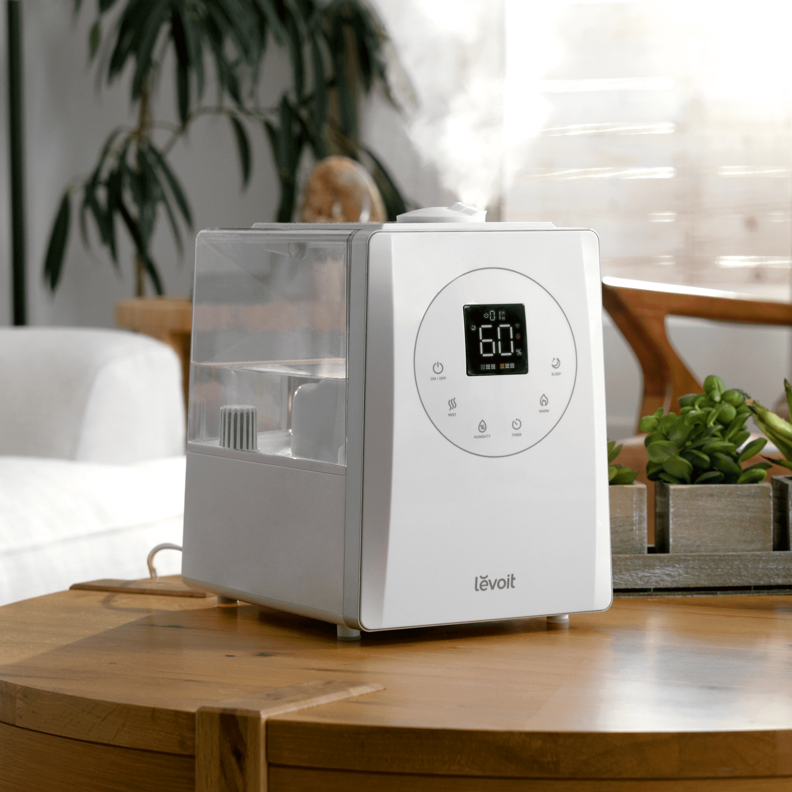 Umidificator de Aer LEVOIT LV600S SMART HYBRID, WI-FI Ultrasonic, Rezervor 6l, Super Silentios, Aromaterapie, Functie AUTO, Autonomie 50 Ore - OVIX - Găsești soluții de încălzire, răcire și ventilare, toate integrate și controlabile dintr-o singură platformă.