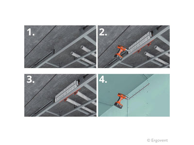 Grilă de ventilație încastrată în rigips Ergovent, LINEO 600 vertical, 75mm - OVIX - Găsești soluții de încălzire, răcire și ventilare, toate integrate și controlabile dintr-o singură platformă.