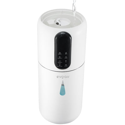 Umidificator Evoair STEAMIX3800 Smart, Wifi, Rezervor 3.8L, Capacitate de umidificare 300ml/h, Senzor umiditate, Mod Auto, Autonomie 13 ore, Lampă UVA, Aromaterapie, Indicator umiditate și temperatură, Telecomandă, Alb - OVIX - Găsești soluții de încălzire, răcire și ventilare, toate integrate și controlabile dintr-o singură platformă.