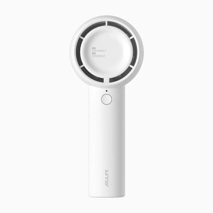 Ventilator portabil de mână JISULIFE, Life5, autonomie 2-7h, baterie 2000mAh, 3 viteze, încărcare rapidă, Alb