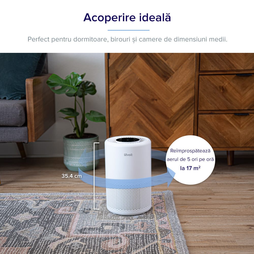 Purificator de Aer Smart Levoit Core 200S Wi-Fi, Filtru 3 in 1 True HEPA, Carbon Activ, Remote Control, Super Silent, Alexa, Google Home, Touch Screen, Alb - OVIX - Găsești soluții de încălzire, răcire și ventilare, toate integrate și controlabile dintr-o singură platformă.