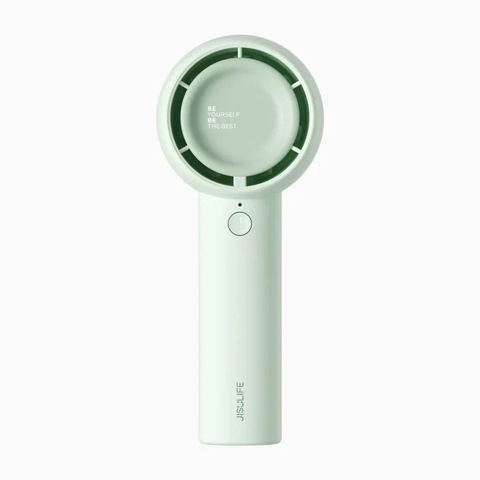 Ventilator portabil de mână JISULIFE, Life5, autonomie 2-7h, baterie 2000mAh, 3 viteze, încărcare rapidă, Verde mentă