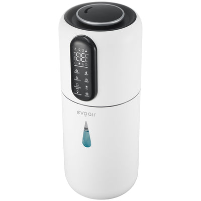 Umidificator Evoair STEAMIX3800 Smart, Wifi, Rezervor 3.8L, Capacitate de umidificare 300ml/h, Senzor umiditate, Mod Auto, Autonomie 13 ore, Lampă UVA, Aromaterapie, Indicator umiditate și temperatură, Telecomandă, Alb - OVIX - Găsești soluții de încălzire, răcire și ventilare, toate integrate și controlabile dintr-o singură platformă.
