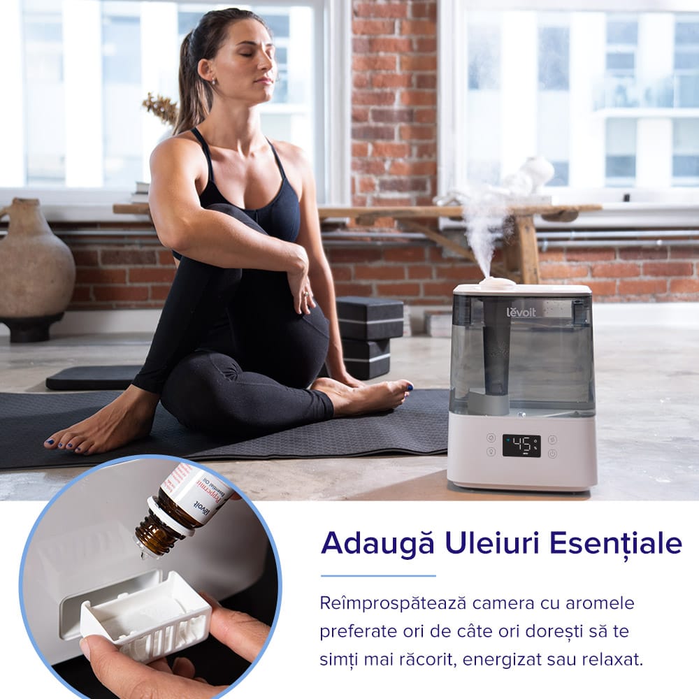 Umidificator de aer LEVOIT Classic 300S, Rezervor 6L, Super Silentios, Aplicatie Smart, Senzor Umiditate, Functie AUTO, Aromaterapie, Autonomie 60 ore, Gray - OVIX - Găsești soluții de încălzire, răcire și ventilare, toate integrate și controlabile dintr-o singură platformă.