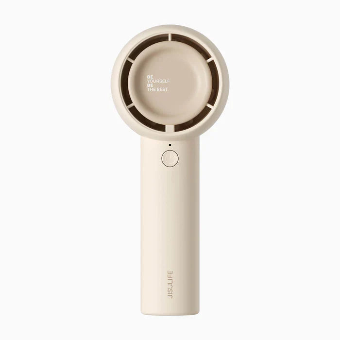 Ventilator portabil de mână JISULIFE, Life5, autonomie 2-7h, baterie 2000mAh, 3 viteze, încărcare rapidă, Bej