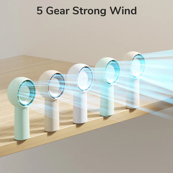 Ventilator portabil de mână JISULIFE, Life5 Plus, autonomie 3-15h, baterie 4000mAh, 5 viteze, încărcare rapidă, Alb - OVIX - Găsești soluții de încălzire, răcire și ventilare, toate integrate și controlabile dintr-o singură platformă.