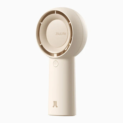 Ventilator portabil de mână JISULIFE, Life5 Plus, autonomie 3-15h, baterie 4000mAh, 5 viteze, încărcare rapidă, Bej - OVIX - Găsești soluții de încălzire, răcire și ventilare, toate integrate și controlabile dintr-o singură platformă.