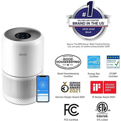 Purificator de aer Smart Levoit Core 300S Wi-Fi, Filtru 3 in 1 True HEPA, Carbon Activ, Senzor Calitate Aer, Mod Auto, Alexa, Google Home, Panou Comanda Touch Screen, Control Remote, Alb - OVIX - Găsești soluții de încălzire, răcire și ventilare, toate integrate și controlabile dintr-o singură platformă.