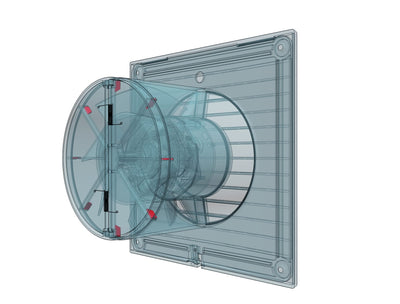 Clapeta antiretur pentru ventilator baie Ø125mm, plastic Alb - OVIX - Găsești soluții de încălzire, răcire și ventilare, toate integrate și controlabile dintr-o singură platformă.