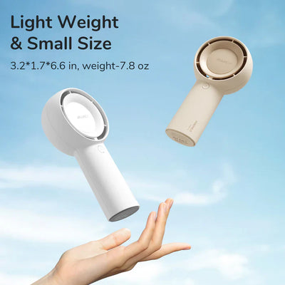 Ventilator portabil de mână JISULIFE, Life5 Plus, autonomie 3-15h, baterie 4000mAh, 5 viteze, încărcare rapidă, Alb - OVIX - Găsești soluții de încălzire, răcire și ventilare, toate integrate și controlabile dintr-o singură platformă.