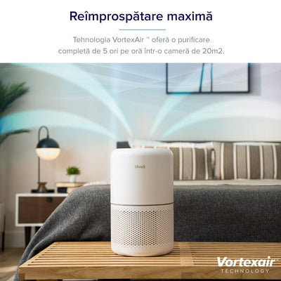 Purificator de aer Smart Levoit Core 300S Wi-Fi, Filtru 3 in 1 True HEPA, Carbon Activ, Senzor Calitate Aer, Mod Auto, Alexa, Google Home, Panou Comanda Touch Screen, Control Remote, Alb - OVIX - Găsești soluții de încălzire, răcire și ventilare, toate integrate și controlabile dintr-o singură platformă.