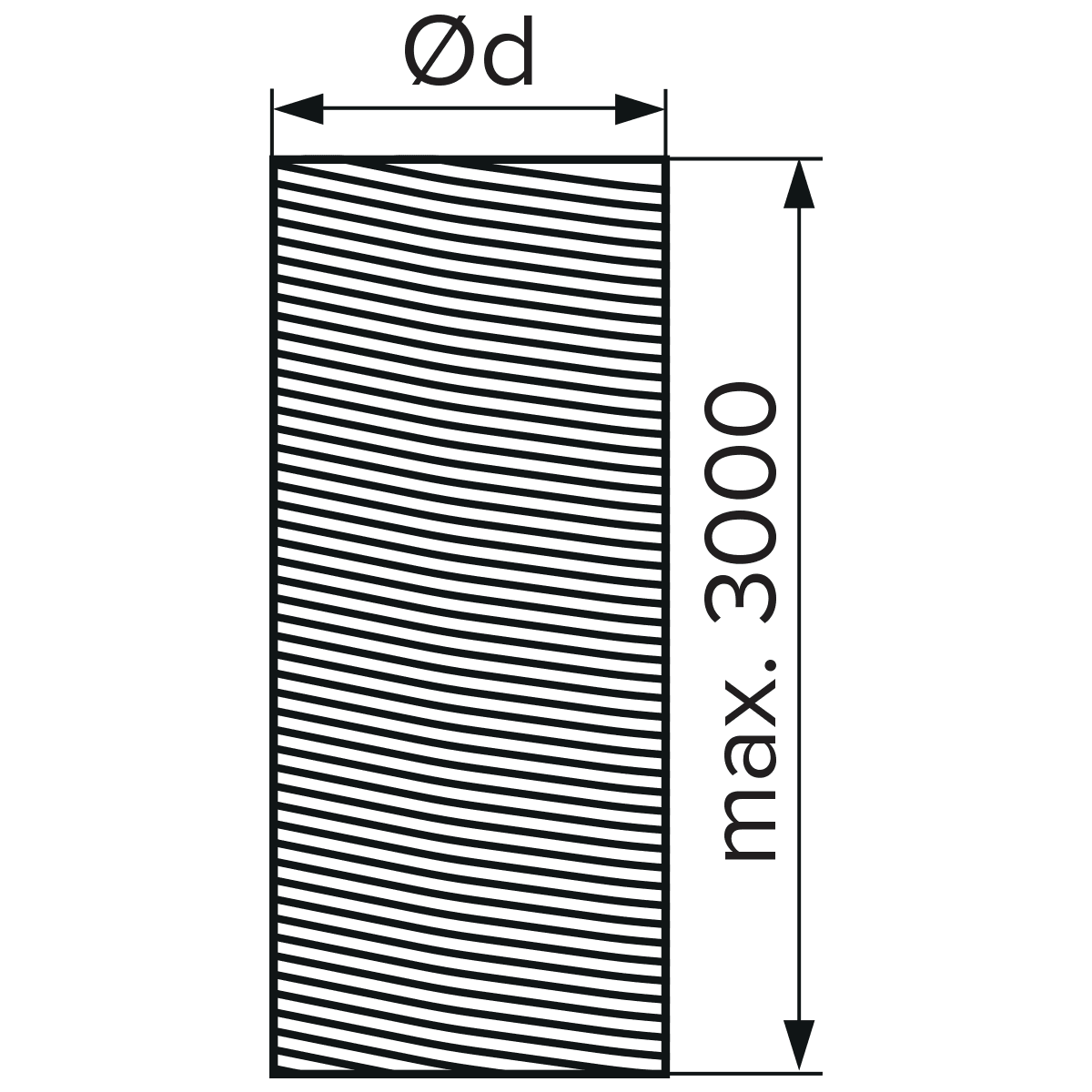 Tub flexibil aluminiu hotă (3M), Ø100mm