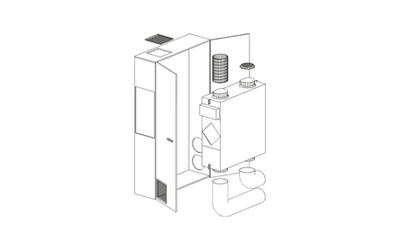 Helty Flow M1000 Steel – montaj perete, tip dulap lemn (1000 m³/h)