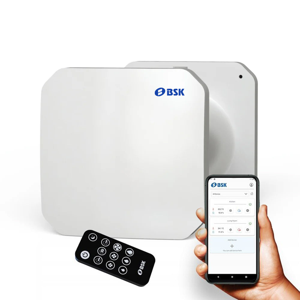 BSK ZEPHYR Sistem de ventilație cu recuperare de căldură și flux alternativ, control Wi-Fi, senzori de temperatura & umiditate si telecomanda