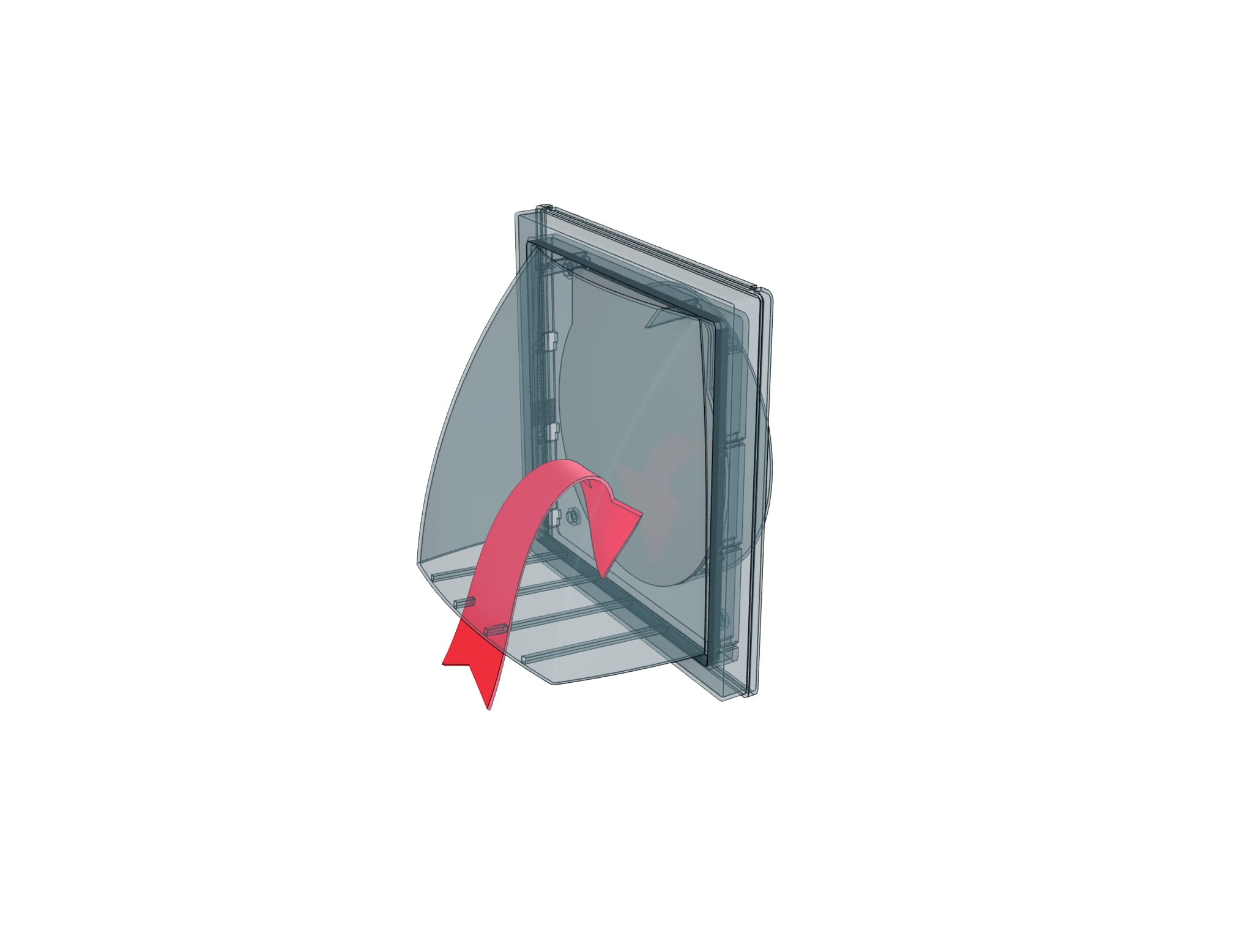 Grila ventilatie Ø125mm patrata cu clapeta antiretur, exterior 150x150, ASA plastic Beige
